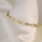 Gold Oval Taşlı Bileklik | Xuping