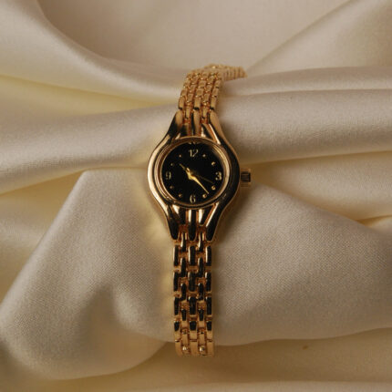 Gold Minimal Siyah Kadran Saat