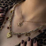 Gold Charmlı Pint. Kolye | Çelik - Görsel 2