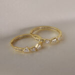 Gold Geometrik Taş Halka Küpe | Xuping